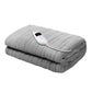 Watson Electric Throw Soft Blanket Heated Rug Fleece Snuggle Washable - Silver