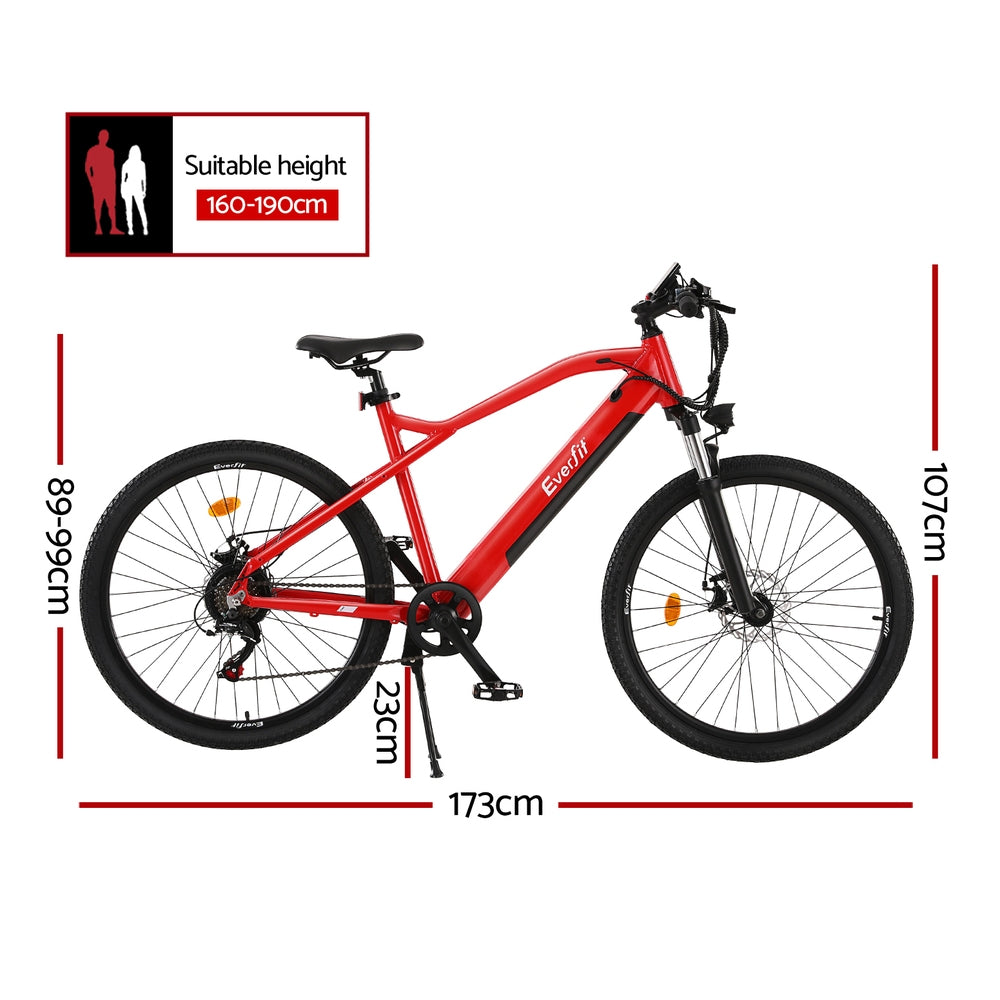 26 Inch Electric Bike Mountain Bicycle eBike Built-in Battery 250W