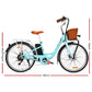 26 inch Electric Bike City Bicycle eBike e-Bike Urban Blue