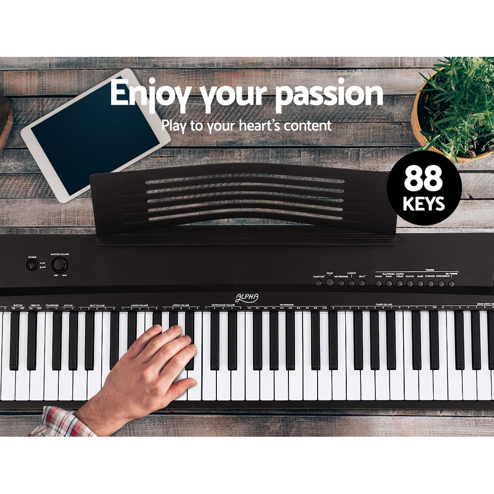 88 Keys Electronic Piano Keyboard Digital Electric with Stand Stool Pedal