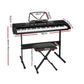 61 Keys Electronic Piano Keyboard Digital Electric with Stand Stool Black