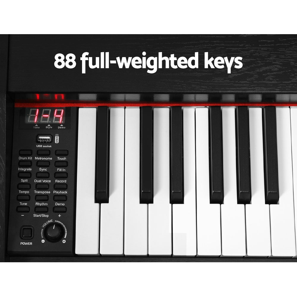 88 Keys Electronic Piano Keyboard Digital Electric with Stand Stool Weighted