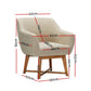 Fabric Tub Lounge Armchair - Beige