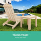 Ruben Wooden Outdoor Side Beach Table - Wood