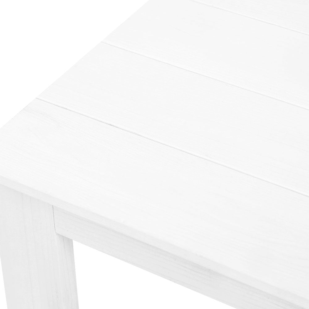 Ruben Wooden Outdoor Side Beach Table - White