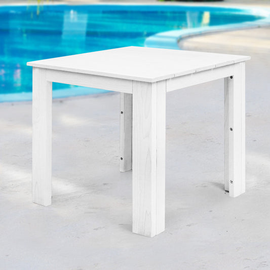 Ruben Wooden Outdoor Side Beach Table - White