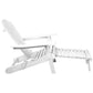 Timothy Set of 2 Adirondack Outdoor Sun Lounge Beach Chair Furniture Patio Garden - White