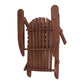 Hugh 3-Piece Adirondack Outdoor Beach Chair Furniture Patio Garden - Brown