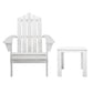 Adirondack Gardeon 2PC Outdoor Table and Chair Wooden Beach Chair Patio Furniture