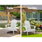 Adirondack Gardeon 2PC Outdoor Table and Chair Wooden Beach Chair Patio Furniture