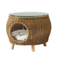 Eskimo Dog Beds Side Table Coffee Pet Bed Wicker Indoor Outdoor Furniture Patio Desk - Wood