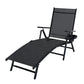Romy Sun Lounge Outdoor Lounger Chair Foldable Patio Furniture - Black