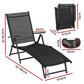 Romy Sun Lounge Outdoor Lounger Chair Foldable Patio Furniture - Black