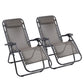 Loughton Set of 2 Zero Gravity Folding Recliner Outdoor Chair - Beige