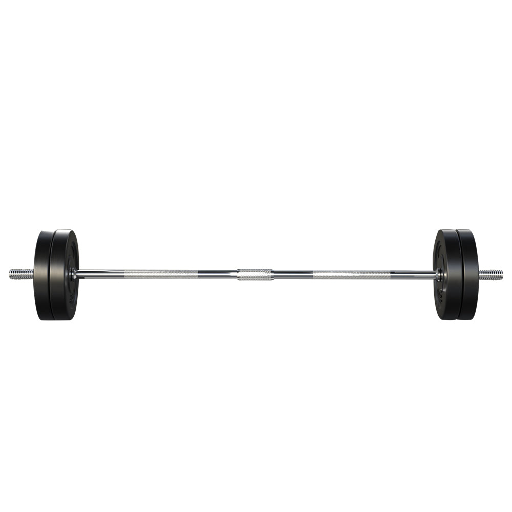 48kg Barbell Weight Set Plates Bar Bench Press Fitness Exercise Home Gym 168cm