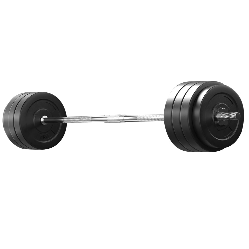 78kg Barbell Weight Set Plates Bar Bench Press Fitness Exercise Home Gym 168cm