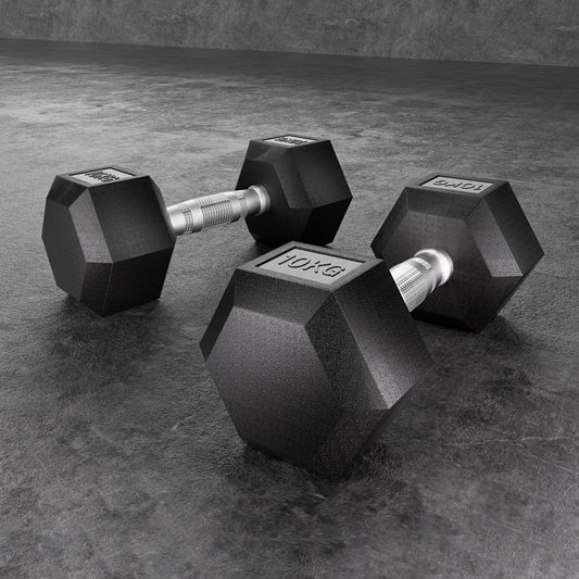 20KG Dumbbells Set Dumbbells Weights Lifting Bench Gym Workout 2x10kg