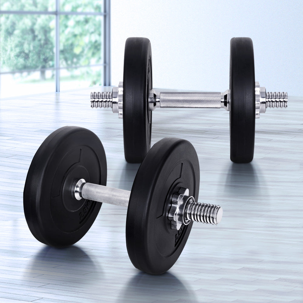4-Plate 15kg Dumbbells Dumbbell Set Weight Training Plates Home Gym Fitness Exercise