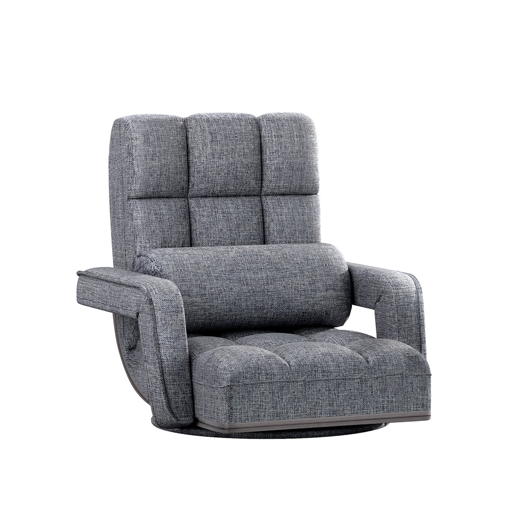 Maria Chaise Swivel Sofa Bed Recliner Lounge Chair - Grey