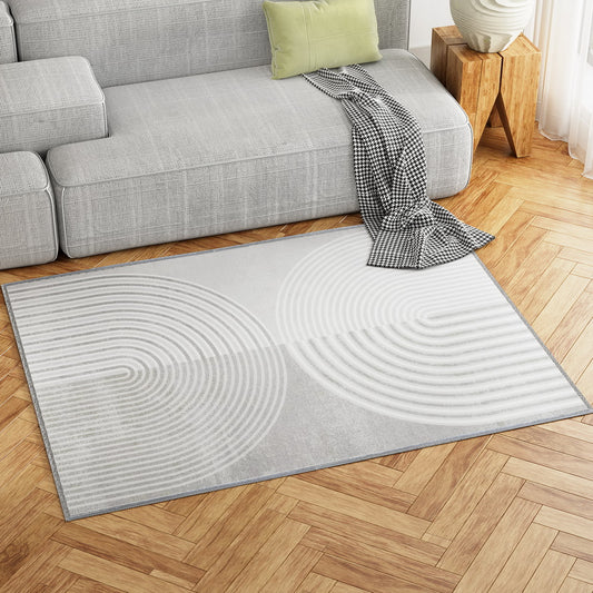 Seraphiel 120x160cm Floor Rugs Washable Area Mat Large Carpet Faux Rabbit Fur - Grey