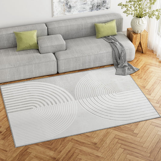 Seraphiel 160x230cm Floor Rugs Washable Area Mat Large Carpet Faux Rabbit Fur - Grey