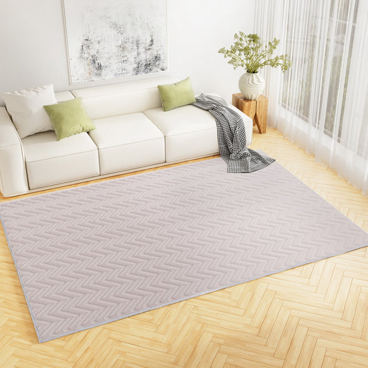 Bronte 200x290cm Floor Rugs Washable Area Mat Large Carpet Microfiber - Grey