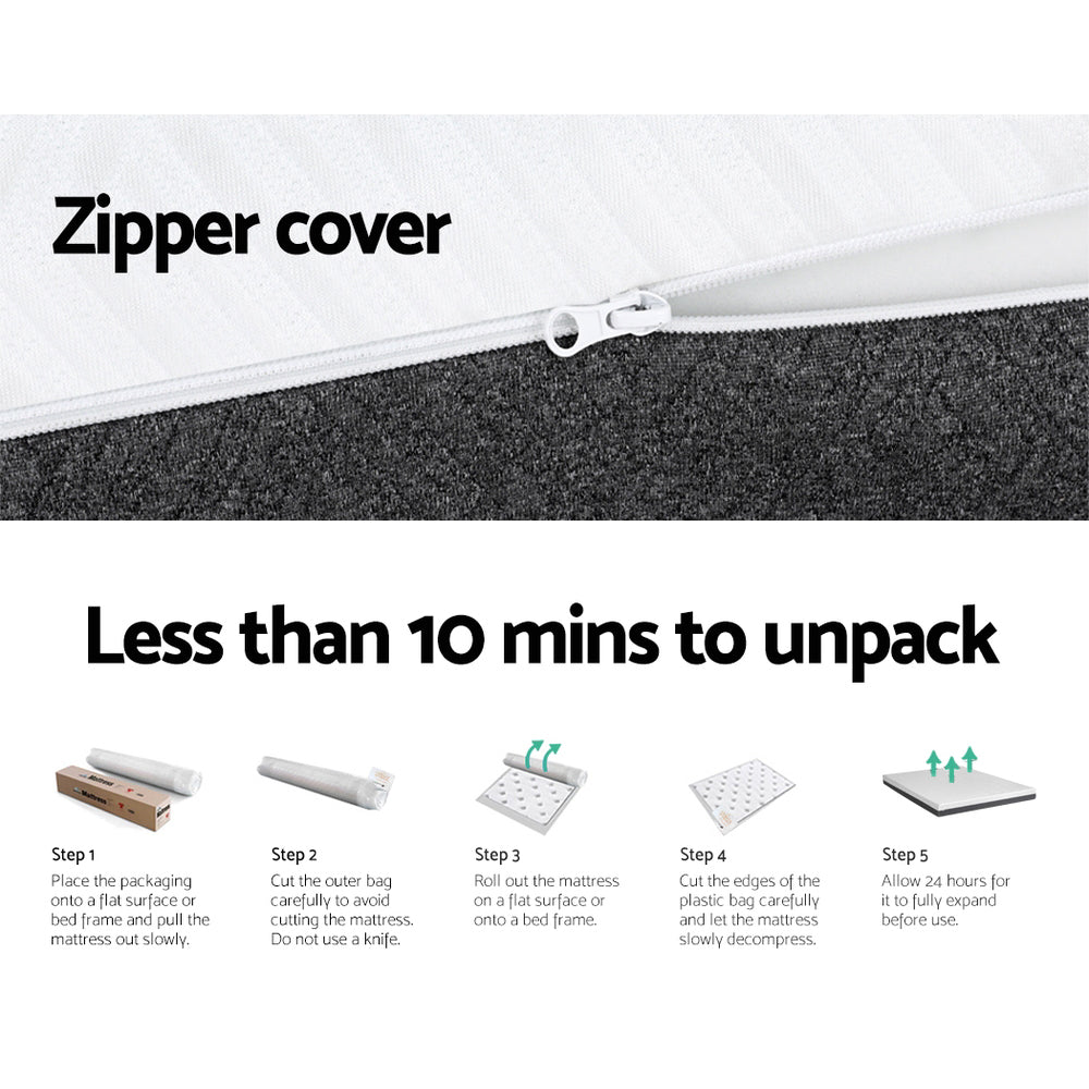 Eira 15cm Memory Foam Mattress Cool Gel Non Spring Comfort - Single