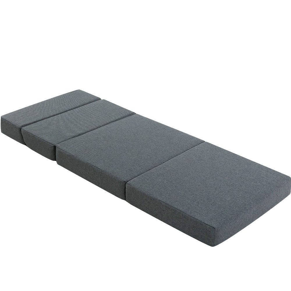Zoe 12cm Folding Mattress Foldable Portable Bed Floor Mat Camping Pad - Single
