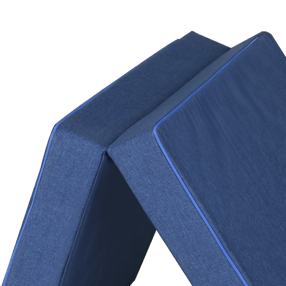 Natalie 10cm Foldable Mattress Folding Portable Bed Floor Mat Camping Single - Single