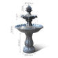 3 Tier Solar Powered Water Fountain - Black