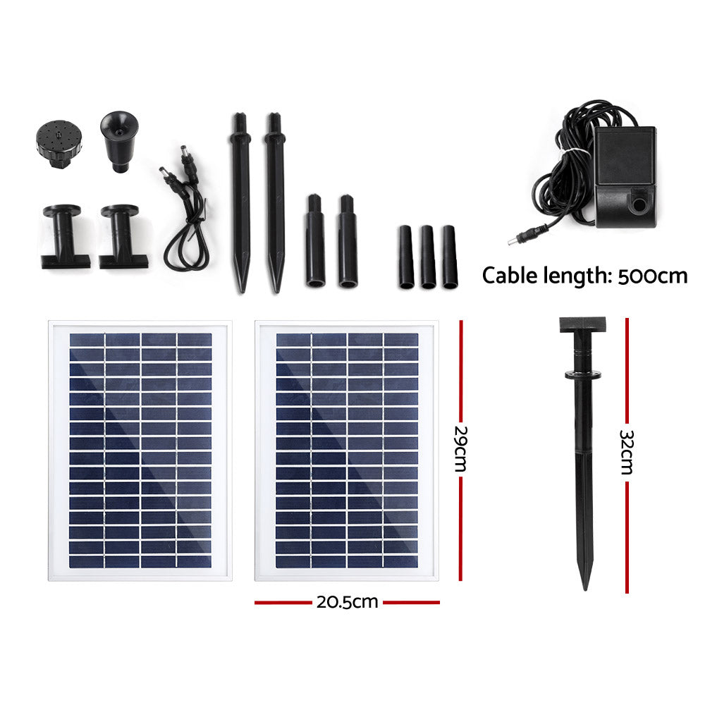 Solar Pond Pump Water Fountain Filter Kit Outdoor Submersible Panel