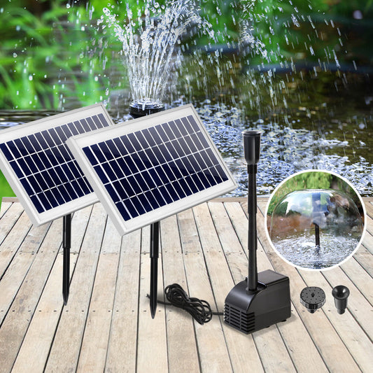 Solar Pond Pump Water Fountain Filter Kit Outdoor Submersible Panel