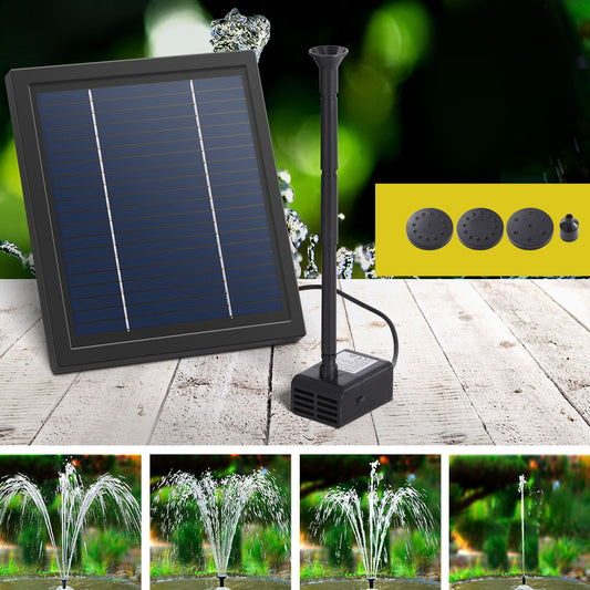 Solar Pond Pump Submersible Powered Garden Pool Water Fountain Kit 6.1FT