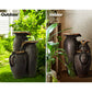 Solar Fountain Water Fountain Feature Cascading Fountain LED Lights 76cm Grey