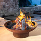 Fire Pit Charcoal Vintage Campfire Burner Rust Outdoor Steel Bowl 70CM