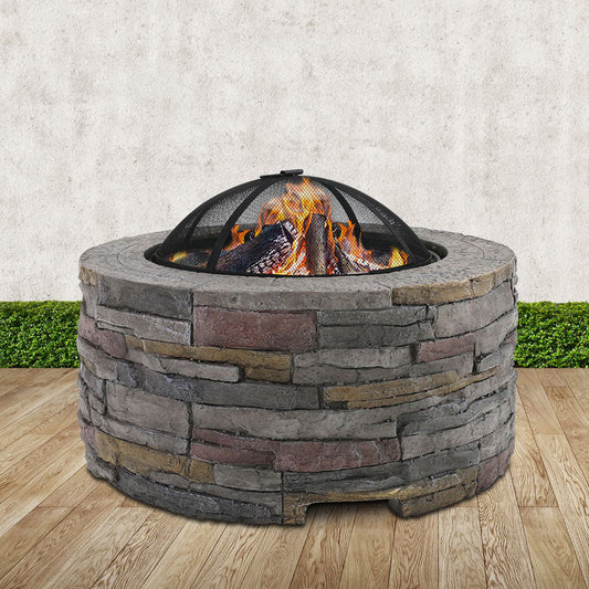 Fire Pit Outdoor Table Charcoal Fireplace Garden Firepit Heater