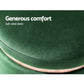 Ottoman Round Velvet Foot Stool Foot Rest Pouffe Padded Seat Pouf Green