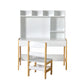 Pascale Kids Table & Chairs Set Study Play Toys Storage Desk Children Furniture - White & Wood