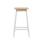 Set of 2 Dundee Wooden Bar Stools Bar Stool Dining Chairs Kitchen Barstools - Pine & White