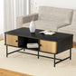 Ivi Coffee Table Sliding Drawer Door - Black