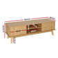 Deacon 120cm TV Cabinet Entertainment Unit Stand Storage Shelves TV Unit - Wood