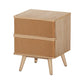 Windsor Wooden Bedside Tables Rattan Side End Table Nightstand Bedroom Storage with 2 Drawers - Wood