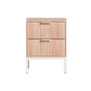 Brantford Wooden Bedside Tables Shelf Drawers Nightstand Storage Bedroom with 2 Drawers - Brown