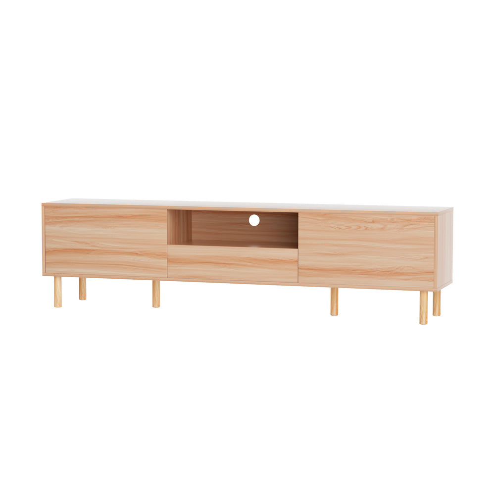 Isolde 180CM Entertainment Unit Stand TV Cabinet Storage Drawers Display Shelf - Natural