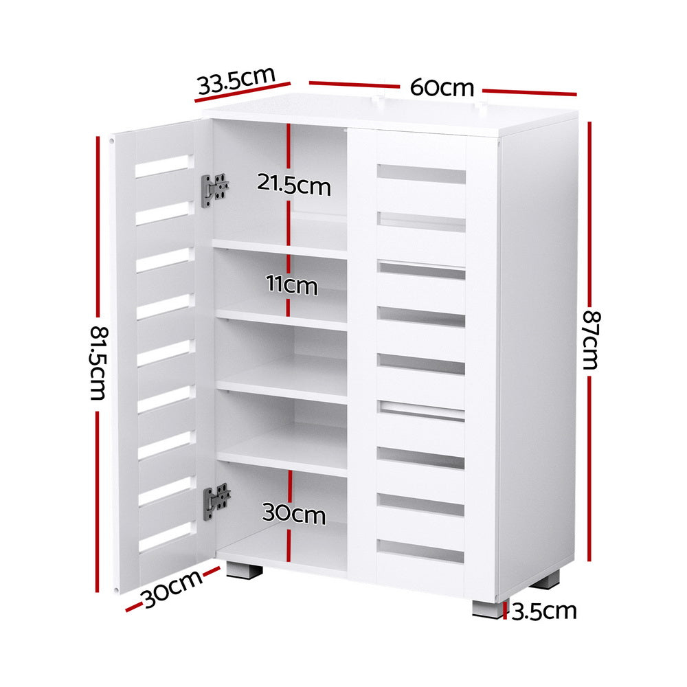 Shoe Cabinet 20 Pairs 5-tier - White