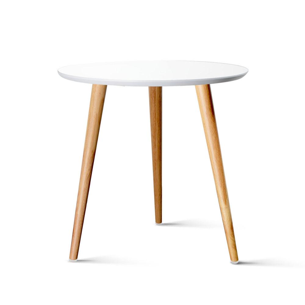 Coffee Table Round Side End Tables Bedside Furniture Wooden Scandinavian