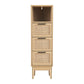 Artiss 3 Chest of Drawers with Shelf - Oak