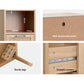 Artiss 3 Chest of Drawers with Shelf - Oak