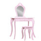 Kids Dressing Table Stool Set Vanity Mirror Princess Children Makeup Pink