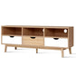 Ursa 140cm TV Cabinet Entertainment Unit Stand Wooden Storage Scandinavian - Oak & White
